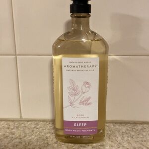 New Bath & Body Works Aromatherapy Body Wash/Foam Bath Rose Lavender 10 Oz